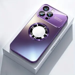 Magnetic Wireless Charging Phone Cover, Shockproof Protective Cover, Designed for Iphone Models 17 Through 11 Pro Max And 17 Air, Featuring a Durable Shockproof Hard Back And Glass Lens Protection, Magnetic Phone Case