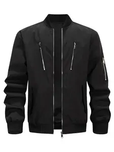 Men's Bomber Jacket, Fashionable All-Season Outerwear, Trendy Versatile Style Statement, Multiple Colors & Sizes Available