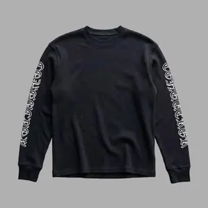 OVERSIZED PUMP COVER LONG SLEEVE THERMAL GRAPHIC TEE Cotton Menswear Gym Man