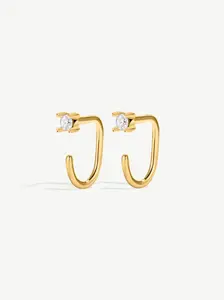 Open Hoop Earrings - Gold Women's Earrings for everyday wear
