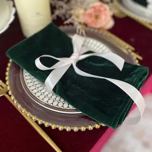Napkins,20 x 20 Inches 6 Packs Soft Dinner Napkin,Weddings Napkin,Table Napkins Suitable for Wedding, Parties, Banquet, Restaurant Decoration ( Green, Solid , 6Packs)