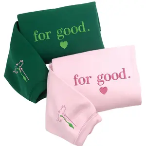 [Ship From US] For Good Embroidered Sweatshirt, Wicked Movie Inspired For Good Sweatshirt, Wizard Of Oz, Wicked Defy Gravity Gift, Musical Fan Gift, Gift For Her Womenswear Sweatshirts