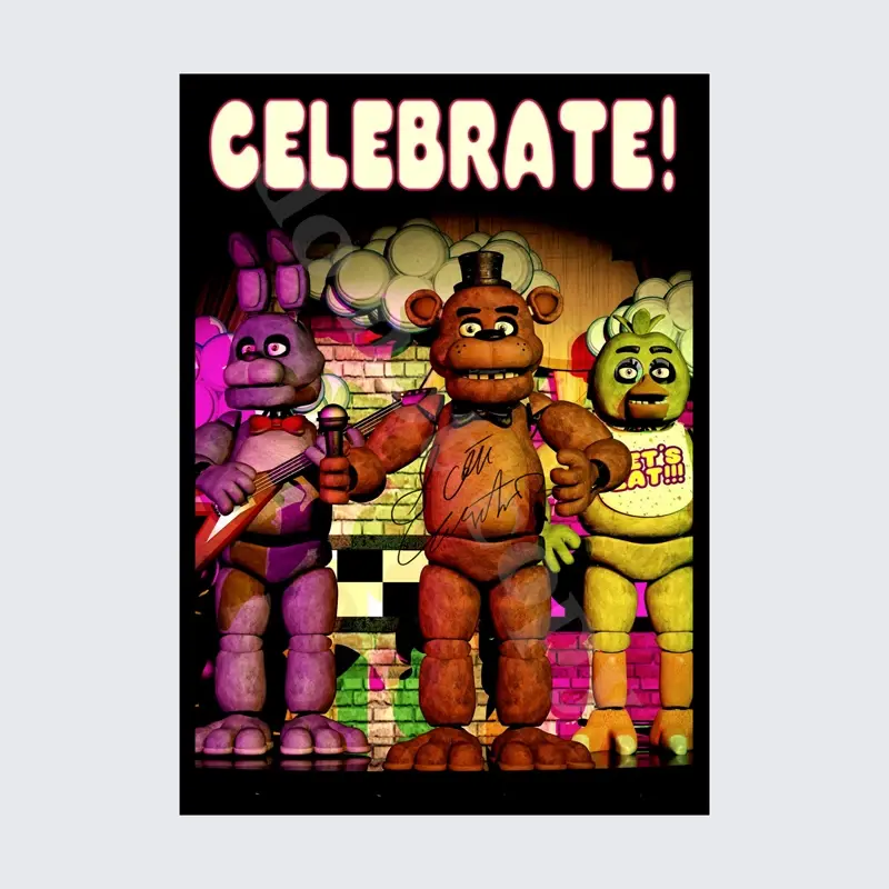 FIVE NIGHTS AT FREDDY'S SCOTT CAWTHON SIGNED AUTOGRAPH POSTER Wall Art