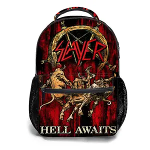 Slayer-Band-Backpacks for Girls, Cute School Backpack for Girls Boys, Aesthetic Bookbag for Teens, Lightweight Classic Backpack for Travel, Work, Picnic A-56