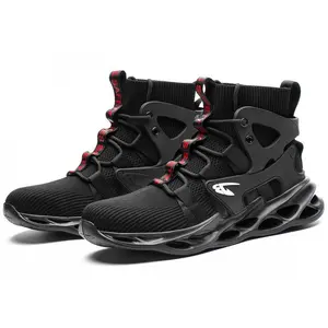 Steel Toe Work Boots for Men Women Breathable Safety Shoes Lightweight Construction Work Sneakers(Sheet)