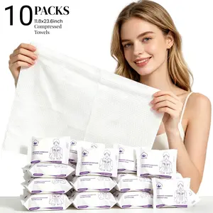 10/20/30 Packs Extra Thick&Large Compressed Towel Tablets – Disposable Face Towels & Washcloths for Travel, Camping Outdoor Use
