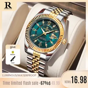 ONTHEEDGE Turquoise Dial Watch for Men, Waterproof Stainless Steel Luxury Watch,Date Display Quartz Movement Fashion Men’s Watch,wrist watch automatic waterproof,Luminous watch for party,gift for him