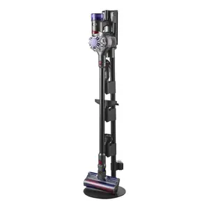 VEVOR Vacuum Stand, Compatible With V7 V8 V10 V11 V12 V15 Series Upright Vacuum Cleaners & Accessories, Stable Vacuum Stand Holder with 4 Anti-slip Pads and 3 Clips for Storing 6 Brush Heads