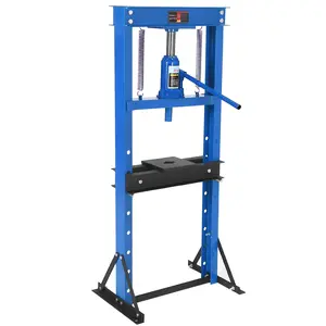 Garvee 12 Ton Hydraulic Press, Heavy-Duty Adjustable h-Frame Garage Floor Shop Press with Stamping Plates to Straighten Bend or Press Parts, for Straightening/Automotive Repair/Garage Use
