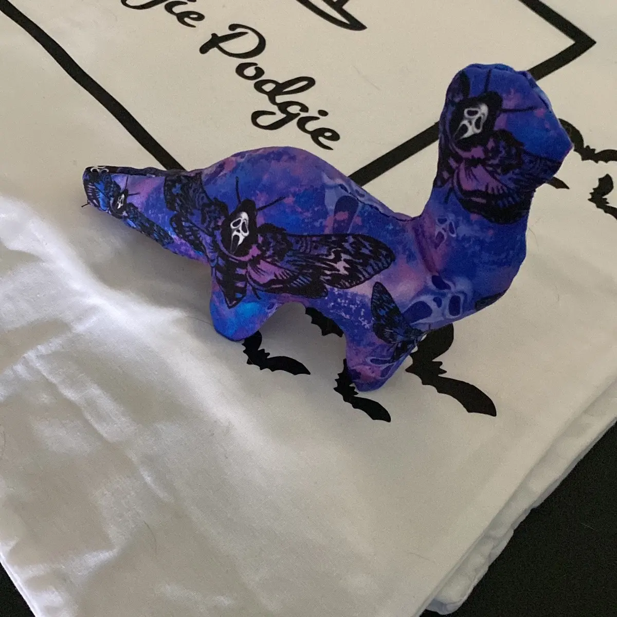 GhostFace Dino Plushie. Cotton