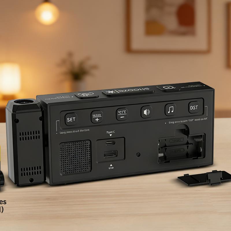 Projection Clock for Bedroom Ceiling, Alarm Clocks with 180° Rotatable Projector, Date Temperature and Weekday, Manual DST, 5 Brightness Levels, 10 Ringtones, 4 Volume Levels and Snooze (Black) Projection Clock for Bedroom Ceiling, Alarm Clocks with 180° Rotatable Projector, Date Temperature and Weekday, Manual DST, 5 Brightness Levels, 10 Ringtones, 4 Volume Levels and Snooze (Black)