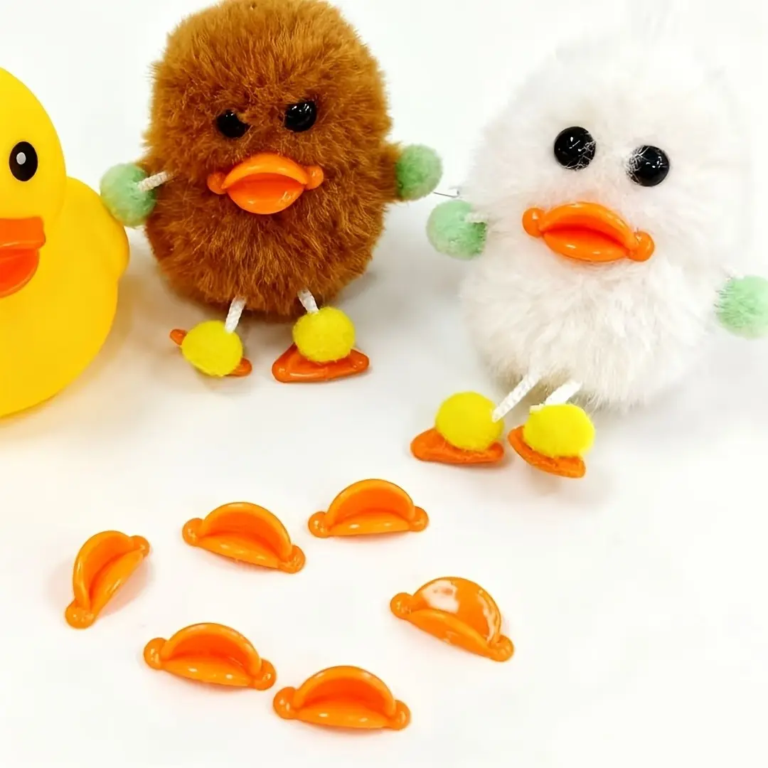10 DIY Plush Duck Bills, Creative Handmade Duck Bill Accessories, Perfect for Crafting Dolls, Gift for Duck Lovers