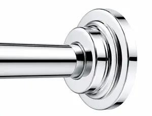 Adjustable Shower Curtain Rod 32-80 Inch, Spring Tension Curtain Rod for Bathroom, Rustproof Anti-Slip No Drill Curtain Rod, Heavy Duty Expandable Shower Rod, Easy Installation, Never Collapse