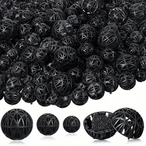 Aquarium Bio Ball Filter Media, 20pcs Hollow Biological Filter Ball with Sponge Core, High-density Bacteria Cultivation Ball for Oxygen & Water Filtration