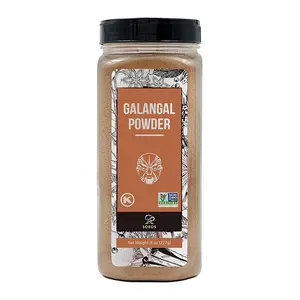 Soeos Galangal Powder 8 oz, Ground Galangal, Alpinia Galanga, Non-GMO, Kosher, Galangal Ginger Powder for Thai Soup, Tom Yum Soup, and Tea