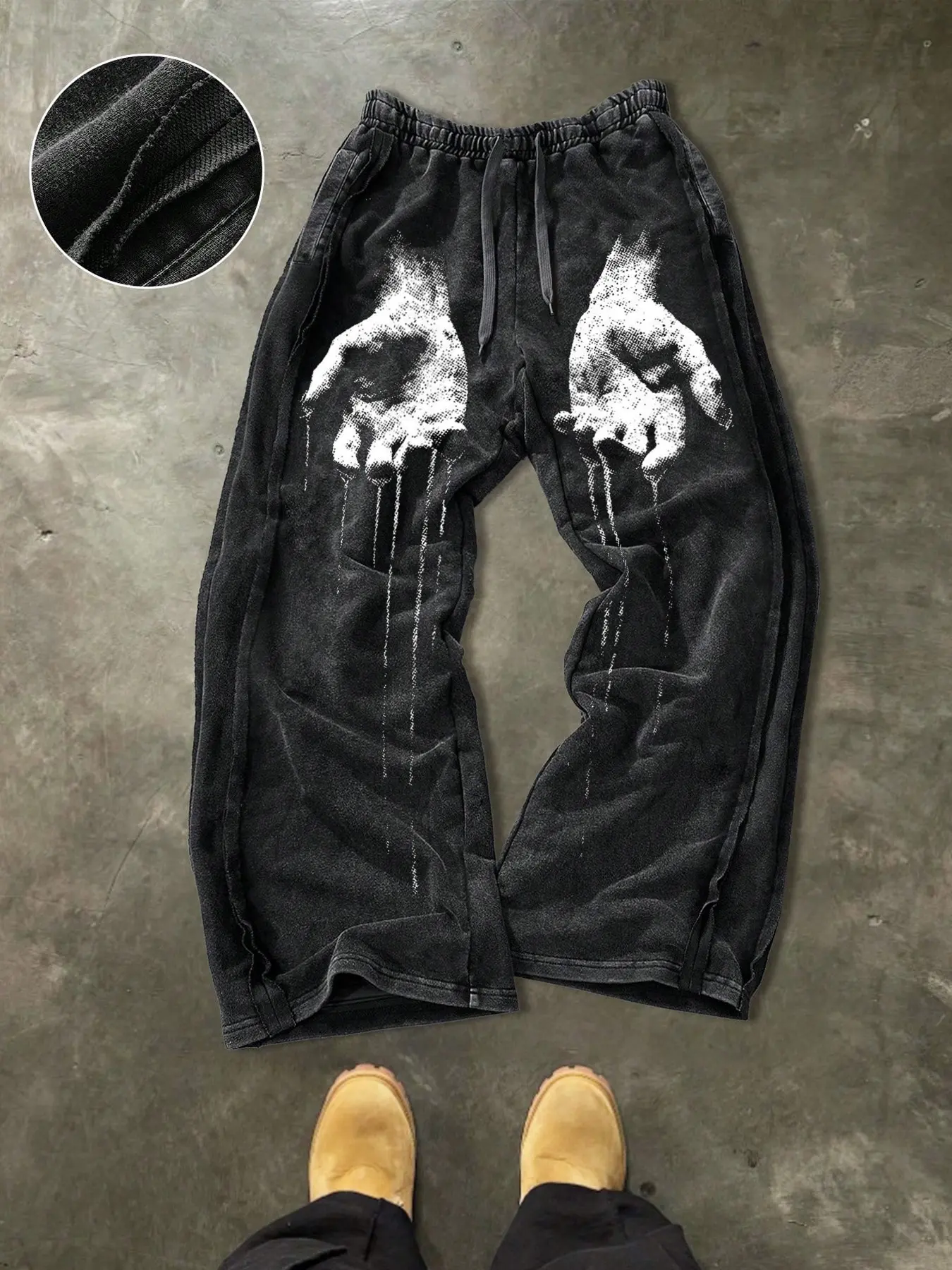 Men's Casual Cotton Sports Pants, Crown Snake Print, Street Style, Drawstring Waist, Ankle Length, All Seasons, Perfect for Outdoor & Holidays, Graphic Sweatpants, Athleisure Pants, Casual Sports Trousers, Casual Sporty Trousers, Athleisure Style Bottoms