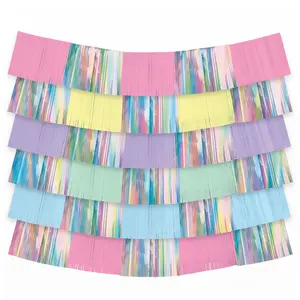 Opalescent Foil Fringe Backdrop Decoration