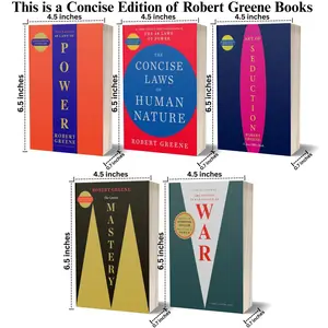 Robert Greene The Concise 5 Books Set (The Concise 48 Laws Of Power, The Concise Laws of Human Nature, The Concise Mastery, The Concise Art of Seduction & The Concise 33 Strategies Of War)