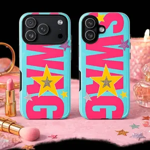 Retro Letter Graphic Tough Phone Case for iPhone 17, 17 Air, 16, 15, 14, 13, 12, 11, X, XR, XS, 7, 8 Plus, Pro, Pro Max, Mini – Colorful Protective Cover Gift