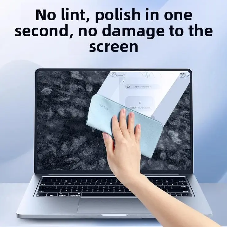 Nano Lint-Free Screen Cleaning Cloth – Soft and Safe Polishing Wipe for MacBook, iPhone, iPad, Air, TV, Camera Lens and More. Streak-Free, Reusable, and Designed for Apple Devices and Other High-End Screens. Smartphone