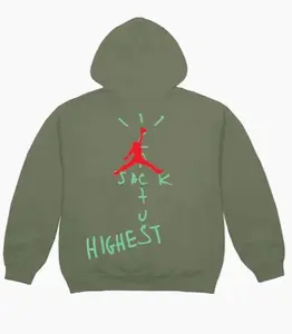 Travis Scott Jordan Cactus Jack Highest Hooded Sweatshirt Olive