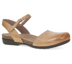 Dansko Rowan Honey Distressed Leather Sandal
