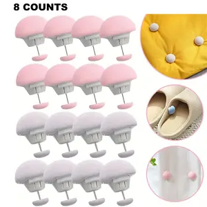 8pcs Invisible Non-Slip Quilt Fixers, No Pins Bed Sheet Quilt Anti-Run Buckles, Detachable Reusable for Home Bedroom Bedding Mattress