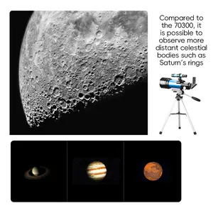 200x magnification, high-definition refractor telescope, 400mm focal length, includes smartphone adapter, educational science equipment, perfect gift for family stargazing on holidays-YIZHOU