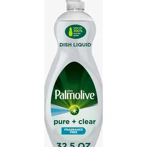 Palmolive Ultra Dishwashing Liquid Dish Soap, Pure + Clear Fragrance Free - 32.5 Fluid Ounce (Packaging may vary)