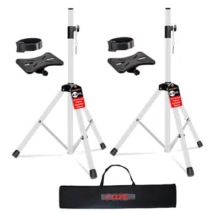 5 Core Speaker Stand Adjustable 31 to 54" PA DJ Tripod Stands Heavy Duty w 35mm Insert 132 Lbs Stable Tripod Base Design Secure Locking System