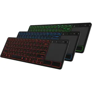 Universal Backlit 7-Colors  Touch TV Keyboard with Easy Media Control and Build-in Touchpad for TV-Connected Computer,  TV, Desktop, Laptop, iPad, Surface, Tablet, HTPC