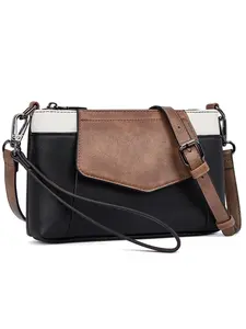 Women's Solid Color Crossbody Bag, Fashionable PU Leather Zipper Shoulder Bag for Daily Used, Casual Trendy Versatile High-quality Daily Commuting Bag, Commuter Purse
