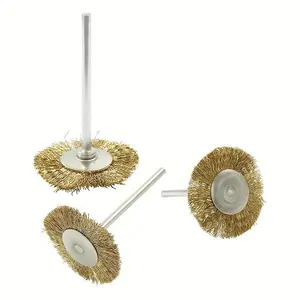 Scratch Brush Set, T-Shape Wire Brushes with Shank for Rotary Tools, Diameter Polishing Cleaning Accessories