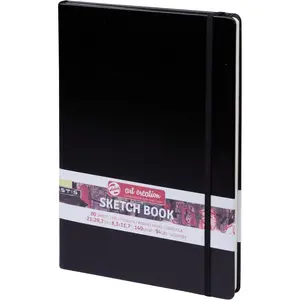 Sketchbook Black 21x29,7 cm, 140 Grams