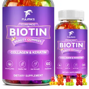 Biotin Gummies, With Collagen, Keratin, Zinc & Vitamin A, B6, B12, C, D, E, Complex Supports Hair Skin & Nails Growth Beauty Supplement Healthcare