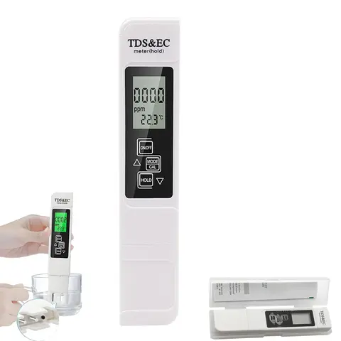 2025 All-New 4 in 1 TDS Meter Digital Water Tester - Accurate, Portable for Aquarium, Hydroponics, Swimming Pool & More