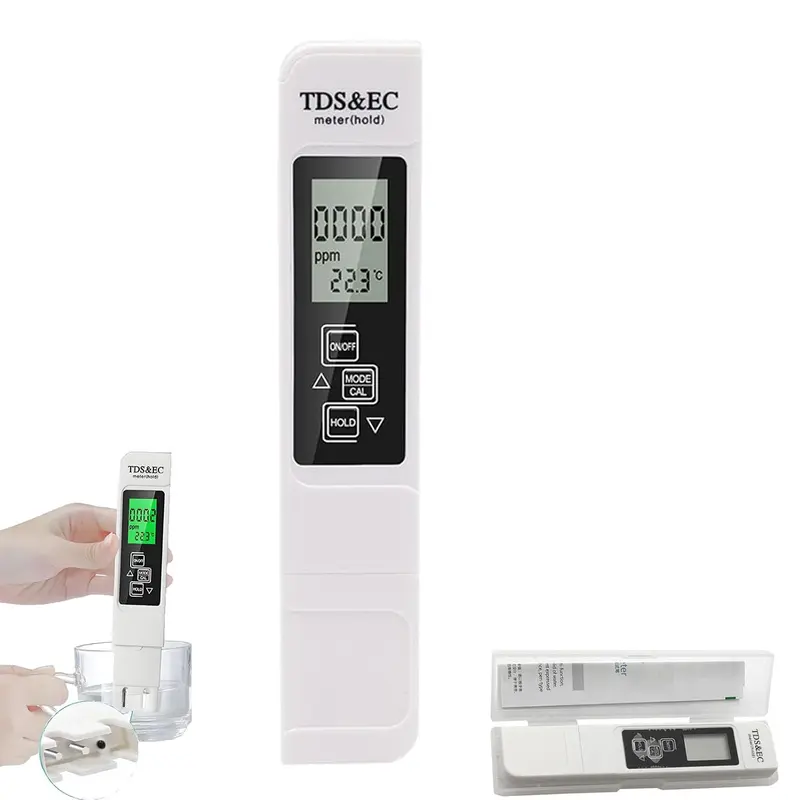 2025 All-New 4 in 1 TDS Meter Digital Water Tester - Accurate, Portable for Aquarium, Hydroponics, Swimming Pool & More