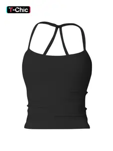 Women's Plain Backless Sports Tank Top, Quick-Dry Comfortable Yoga Gym Vest, Breathable Sexy Women's Workout Shirt, Fitness Running Tops
