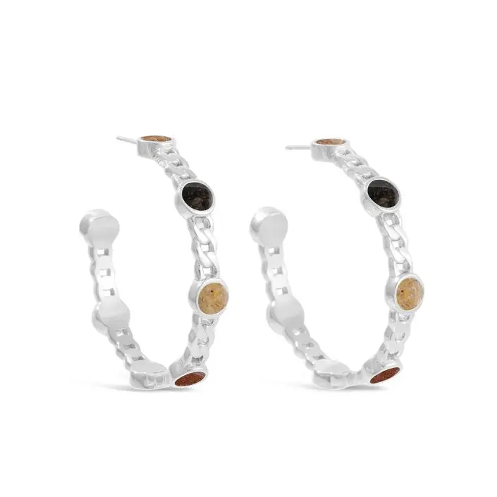 The World Is Yours Hoop Earrings by Christine Kesteloo  - Sterling