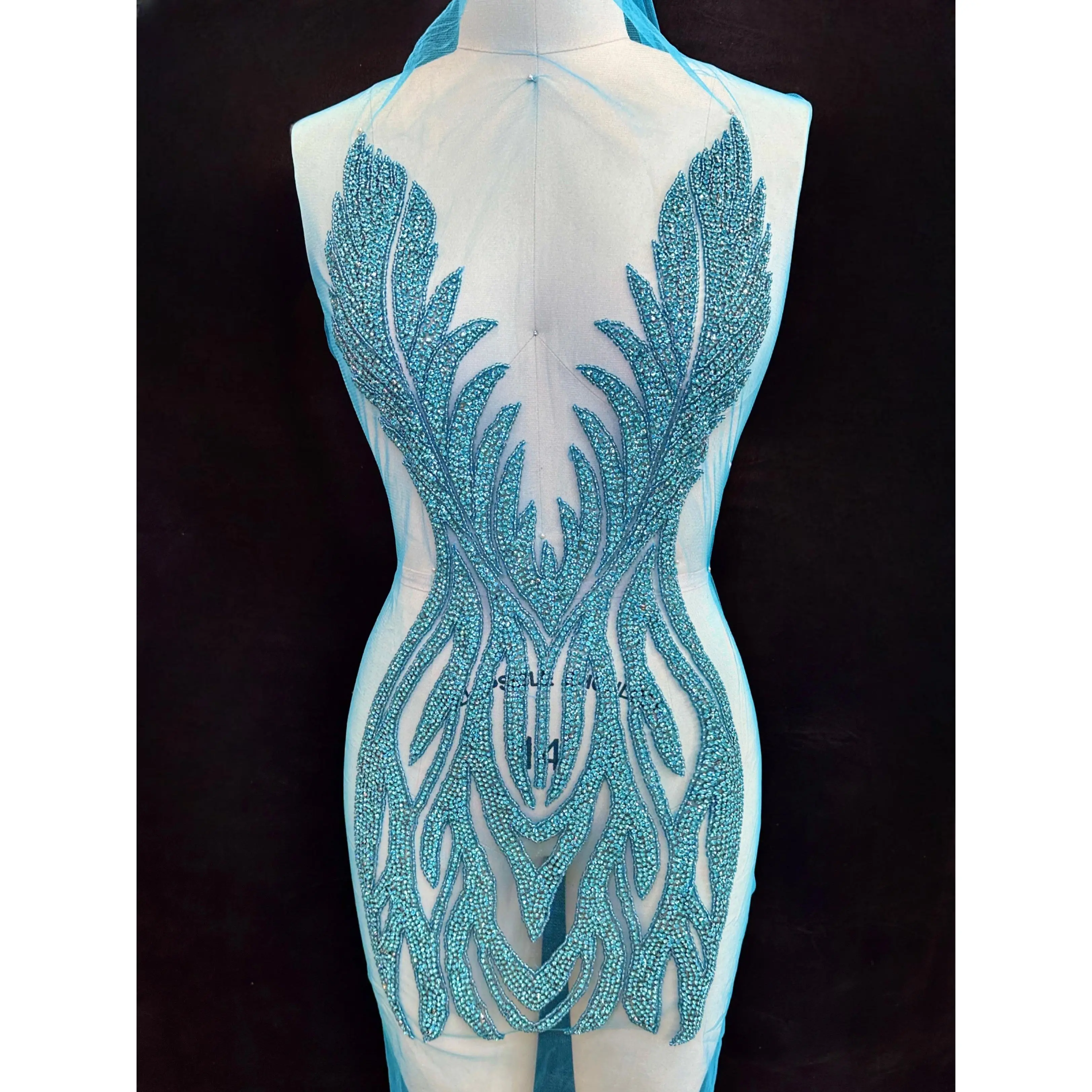 Amanda Rhinestones Bodice Applique