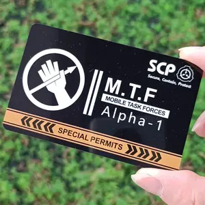 Alpha-1 SCP Foundation Id Keycard, 1 Count Mobile Task Forces Security Guard Cosplay Card, Creative Cosplay Card for Home Party Family Gathering, Cosplay Accessories, Fun Party Cards