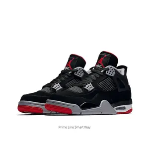 Black Red Suede Mesh Mid Top Cushioned Vintage Basketball Sneakers
