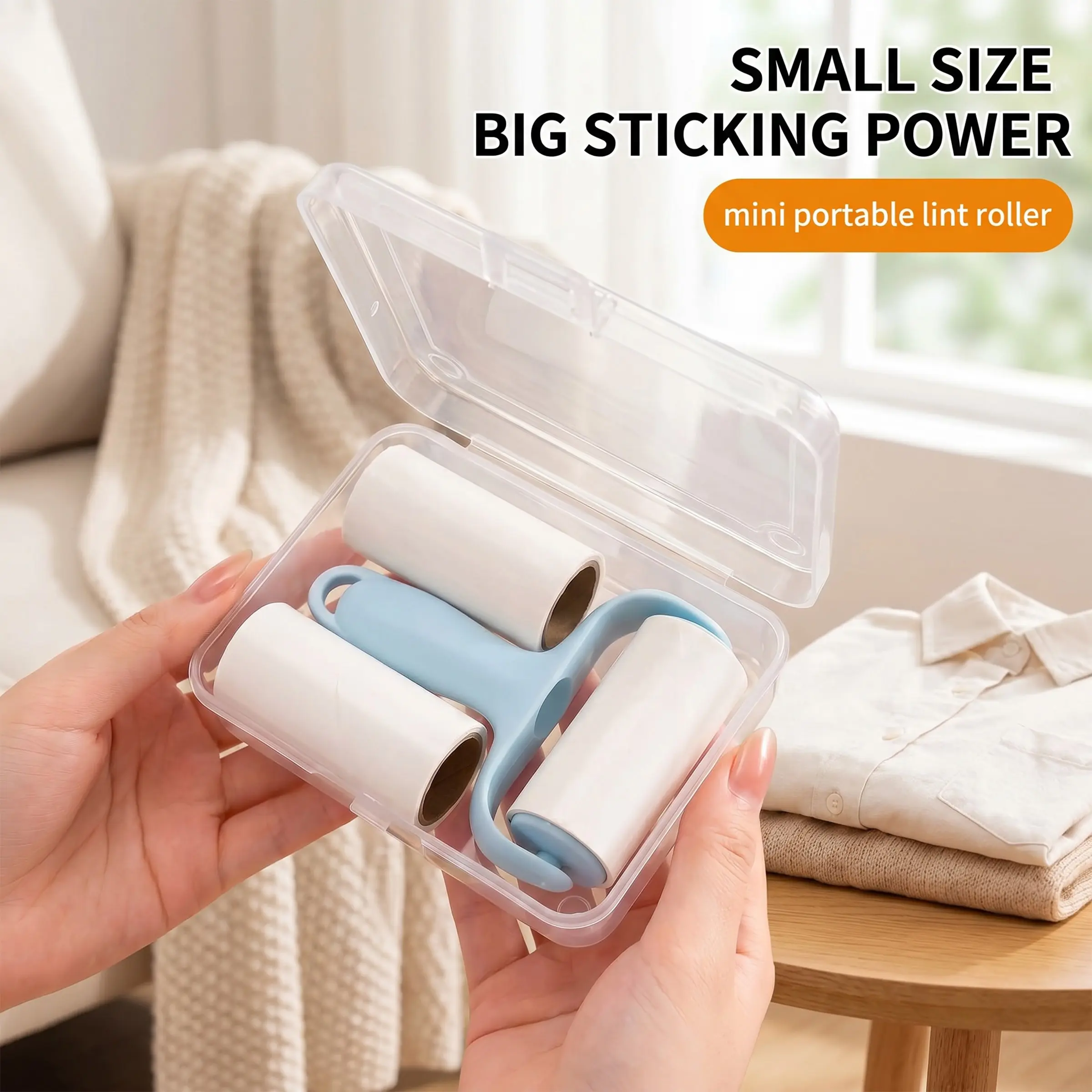 Mini Hair Remover Roller, Lint Roller, Sticky Roller, Tear-Off Replacement Paper, Portable High Adhesion Brush, Ideal for Pet Hair Removal, Compact Design, Fur Remover