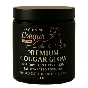 TALLOW-BASED. PHARMACIST FORMULATED. DRENCHED HYRDATION BODY BUTTER. The Glowing Cougar Premium Cougar Glow Moisturizer for Dry Sensitive Clean Skincare, 4 OZ An unisex seductive amazing fragrance.