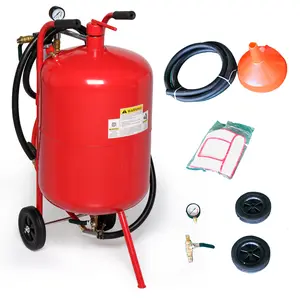 10 Gallon Portable Air Sandblaster Kit, High Pressure Sand Blasting Tank,  Heavy Duty Rust Removal Blaster, Adjustable Sand Blasting Machine, Portable Sandblasting Tool Kit, Industrial Sandblaster for Paint Stripping & Surface Preparation