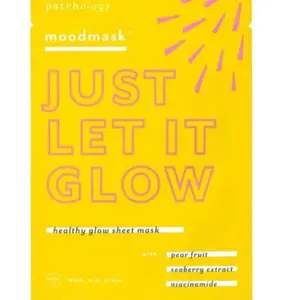 Patchology Moodmask Just Let it Glow Healthy Glow Sheet Mask with Pear Fruit Seaberry Extract & Niacinamide 1 Pack
