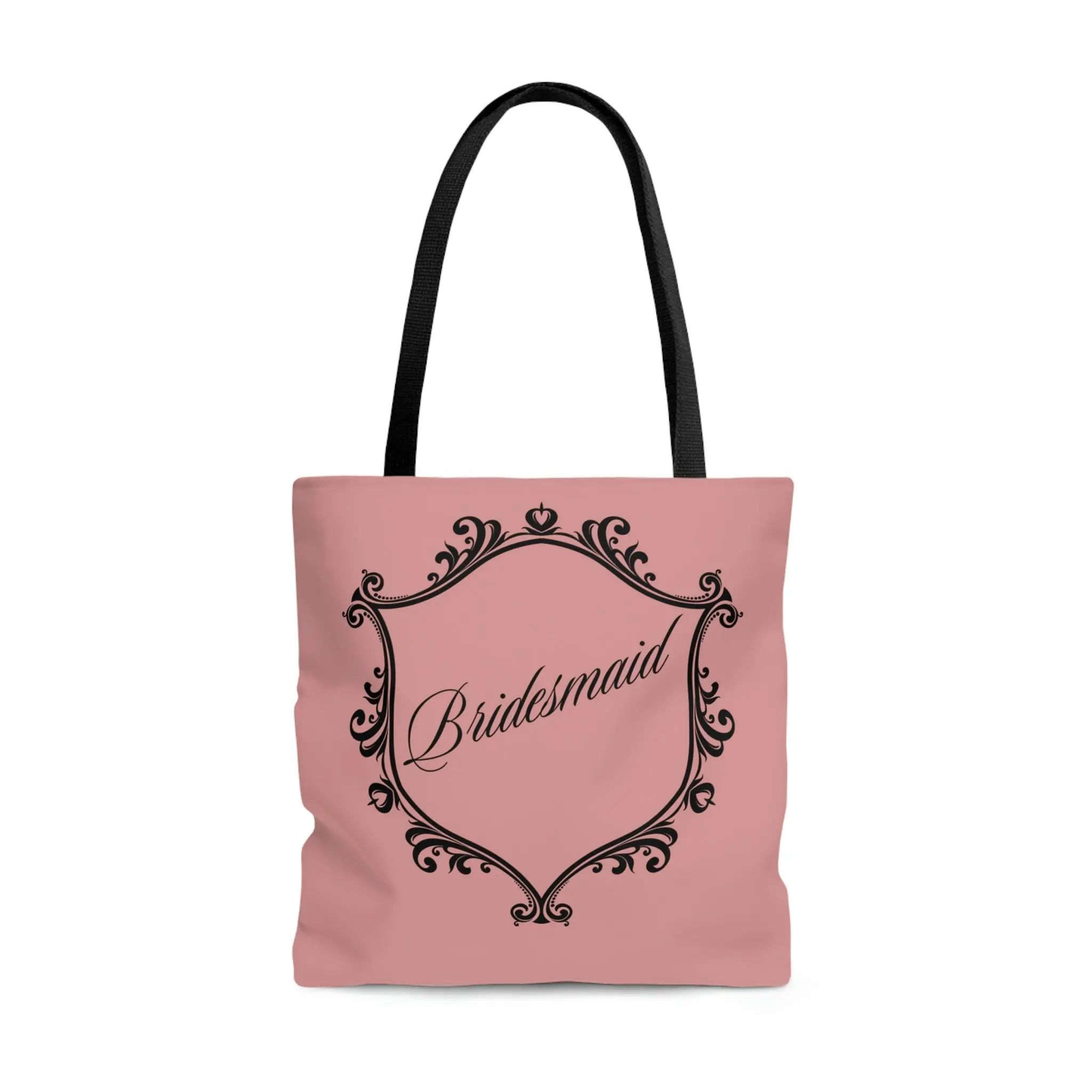 Personalized Pink Royal Bridesmaid Tote Bag with Cotton and Non-Woven Material