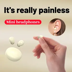 Sleep Smallest Invisible Mini Earbuds Wireless Bluetooth Low Profile Micro Tiny Discreet Hidden Earbuds Work Small Headphones