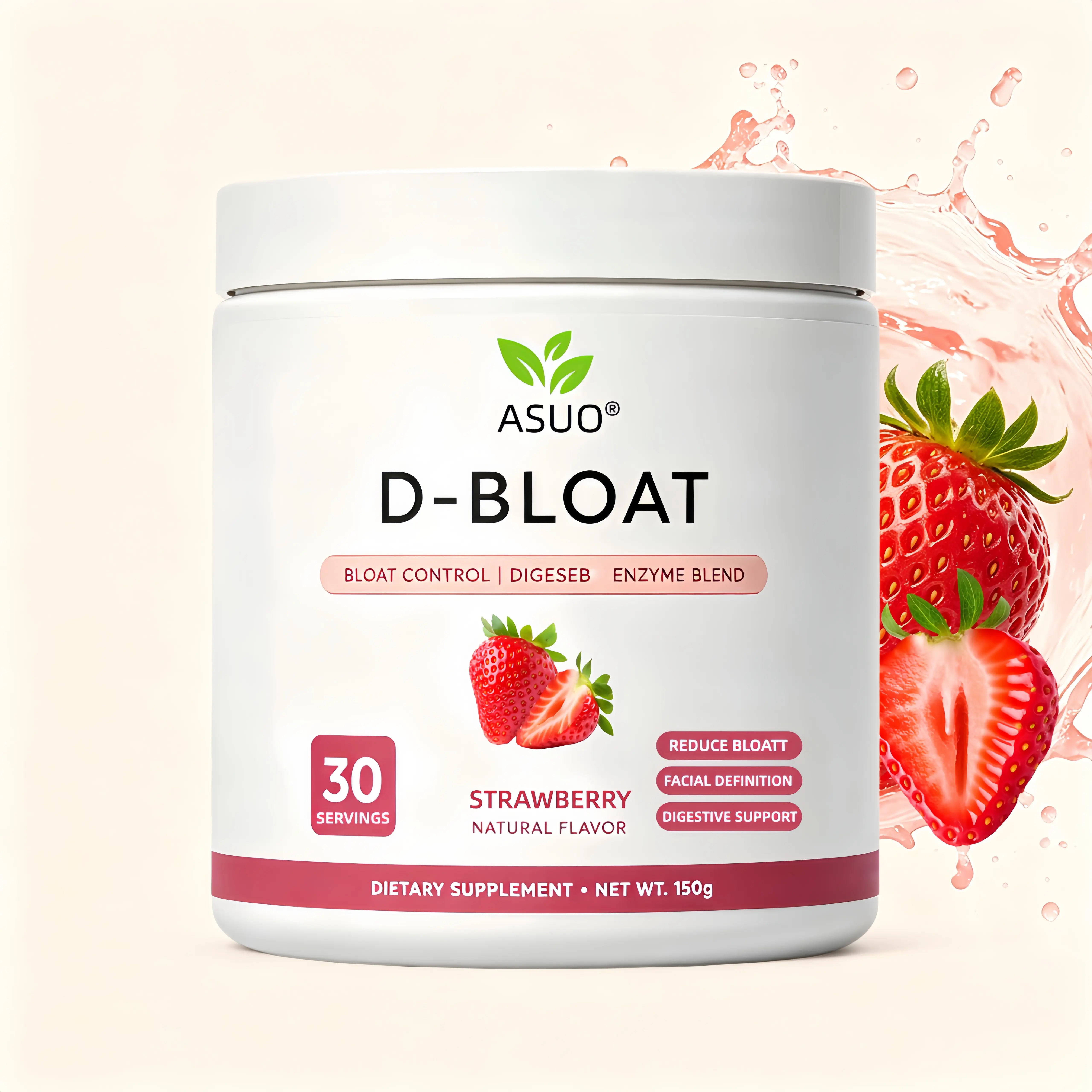 D-BLOAT Daily Debloat Powder -ASUO-Daily Digestive Support | Helps You Feel Lighter and More Comfortable | 30 Servings Supplement