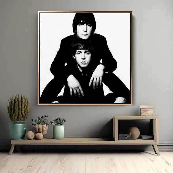 Lennon & McCartney Music Legends Vintage Art Acrylic Print, Glossy Wall Decoration, Beatles Fans Must-Have, Ideal Gift for Room